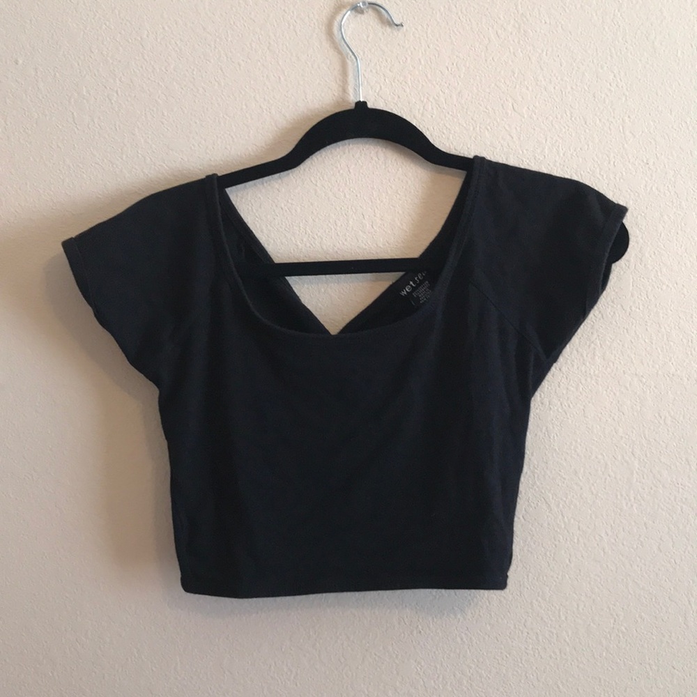 Wet seal criss cross crop top